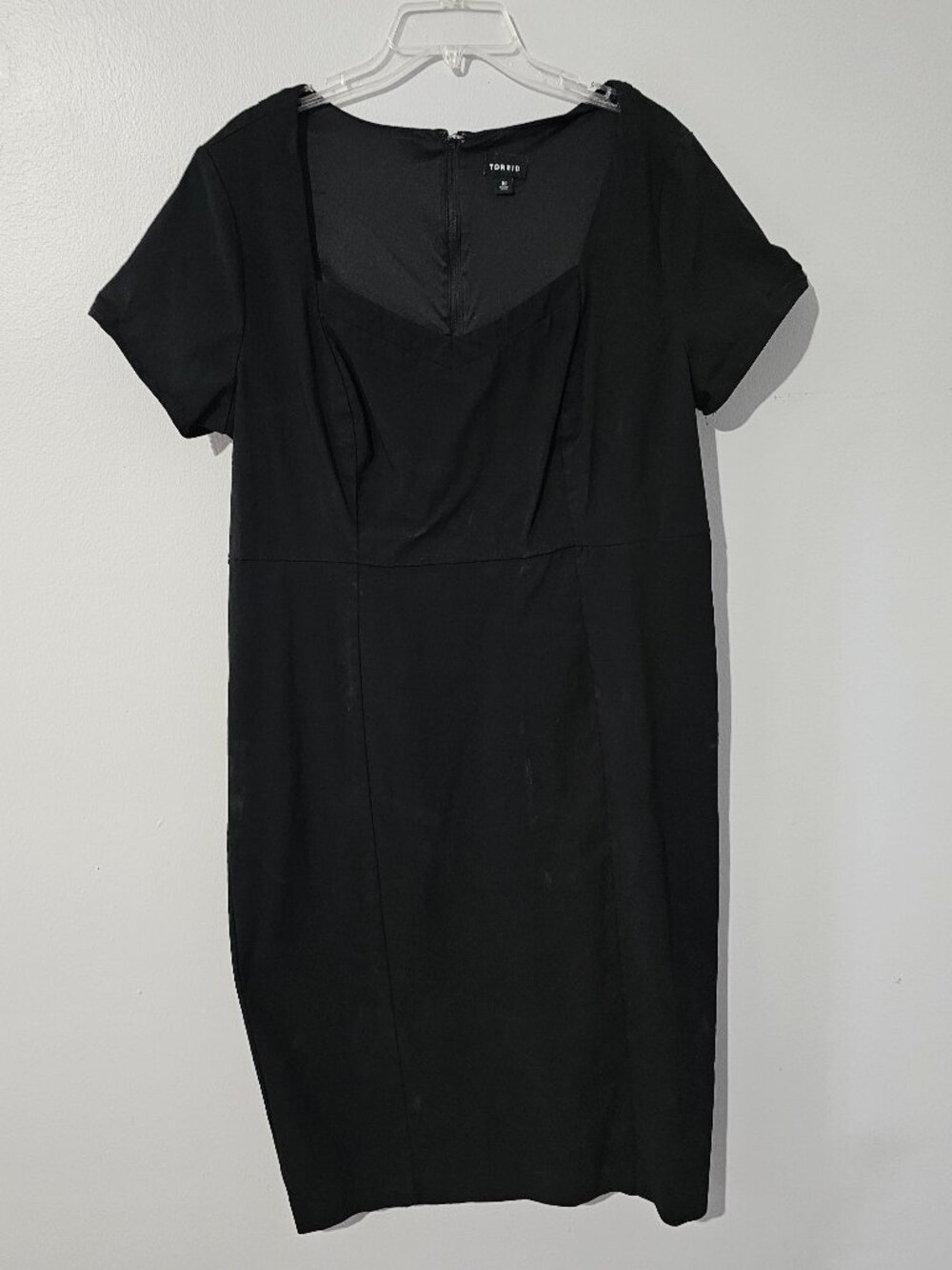Torrid 18 Black Fitted Short Sleeve Dress NWOT